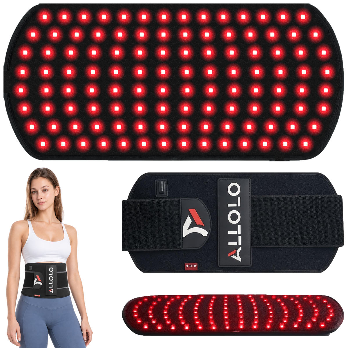 ALLOLO Red Light Therapy Belt | 16.7″ × 7.9″