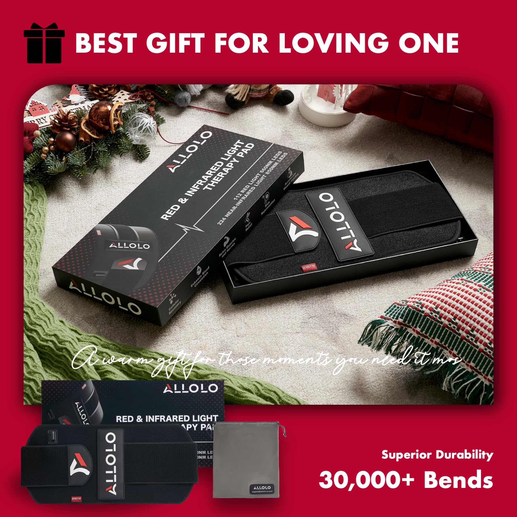 ALLOLO Red Light Therapy Belt | 16.7″ × 7.9″ — Product view 9