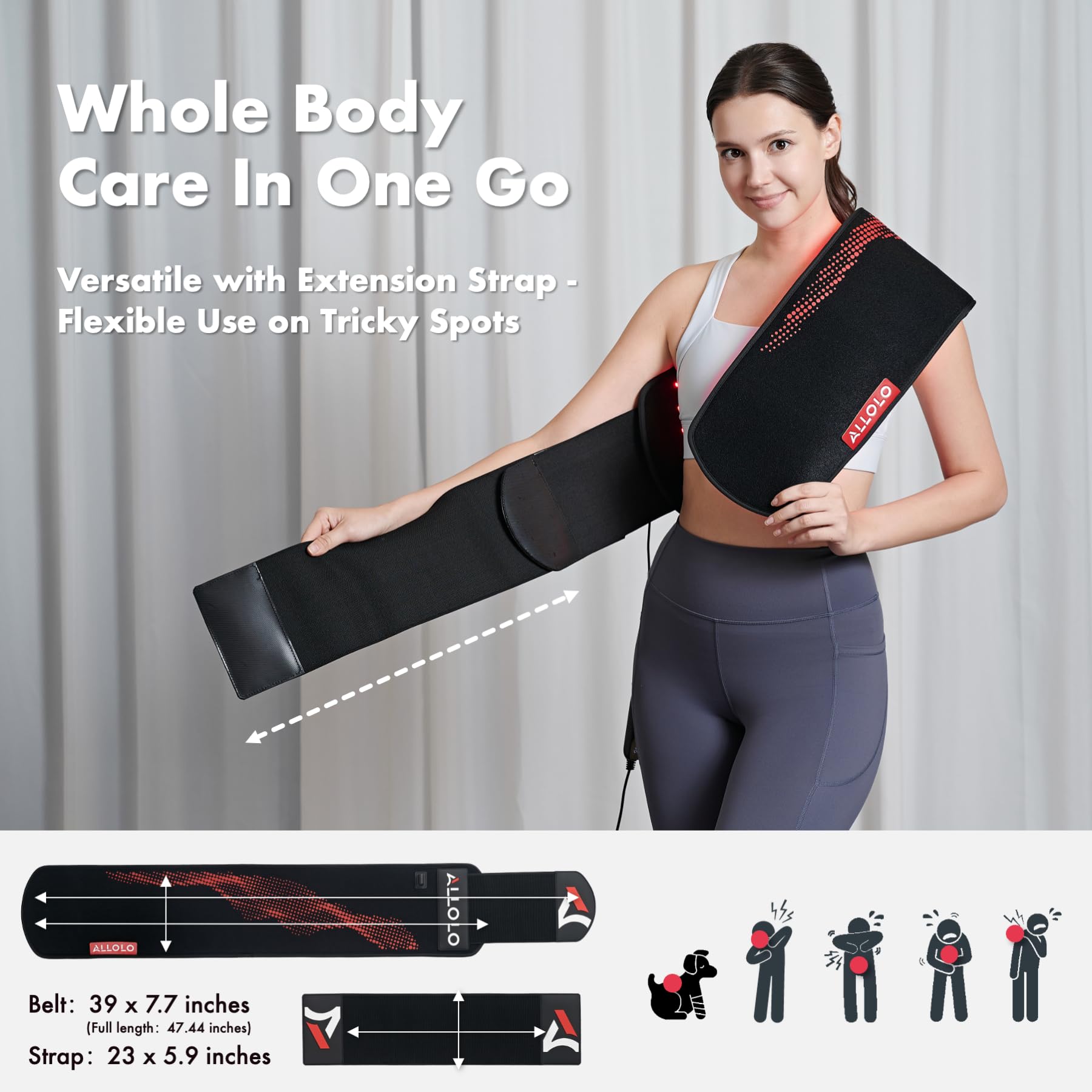 ALLOLO Red Light Therapy Belt | 39″ × 7.7″ — Product view 5