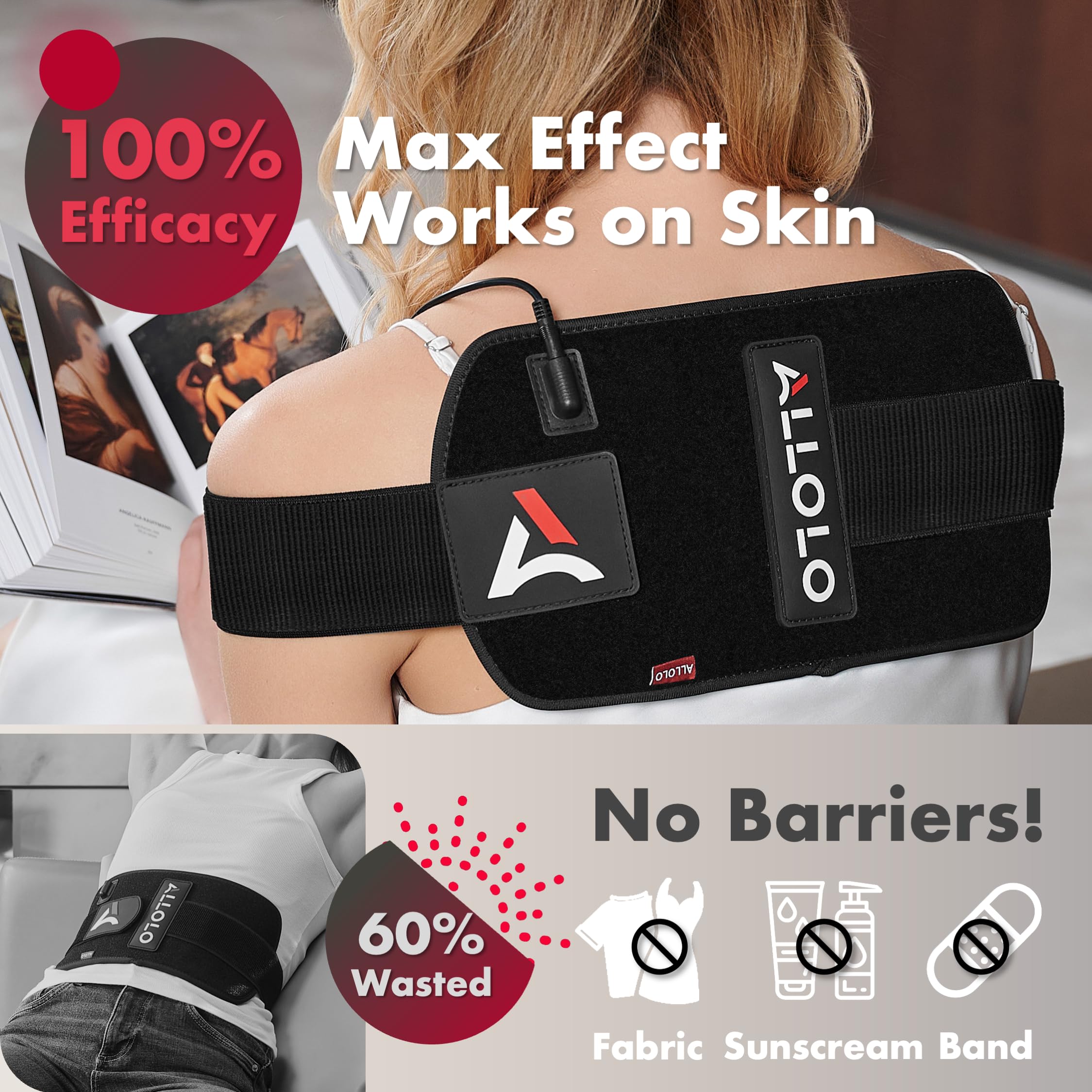 ALLOLO Red Light Therapy Belt | 12.6″ × 6.3″ — Product view 2